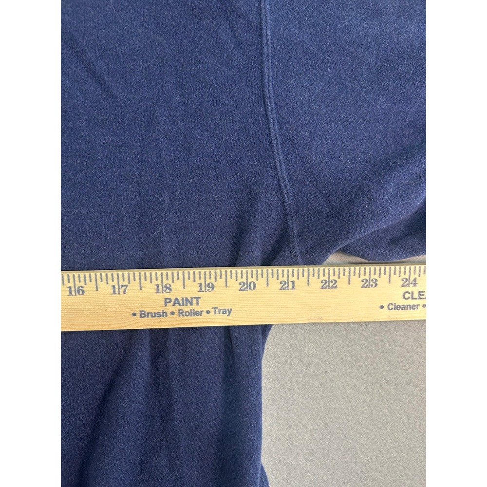 Peter Millar 1/4 Zip Pullover Mens Large Blue Yellow Vintage 100% Cotton Fleece - Picture 4 of 6